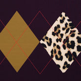 Panel French Terry Geoluxe Argyle by ki-ba-doo - Leo 938 aubergine